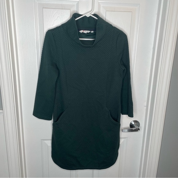 Boden Dresses & Skirts - Boden Andrea Jacquard Shift Dress Honeycomb Textured Knit in Forest Green 4R